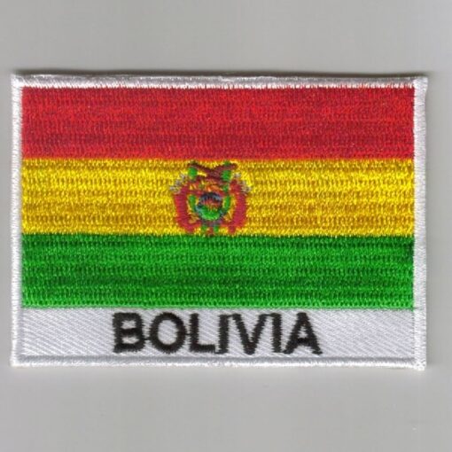 Bolivia embroidered patches - Country flag Bolivia patches / iron on badges