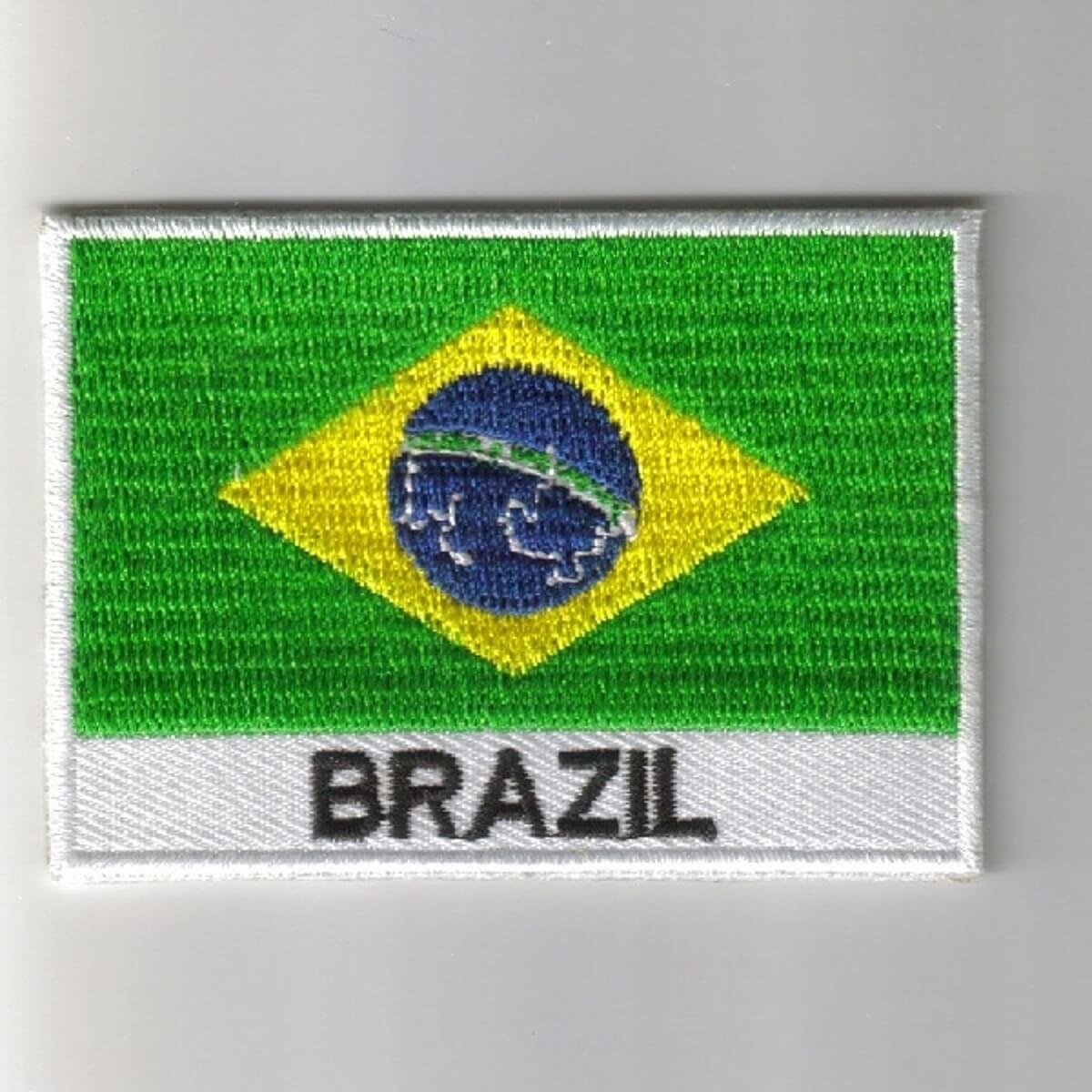 Proud Brazilian Biker Embroidered Patch Brazil Brasil Flag Iron-On  Motorcycle Emblem