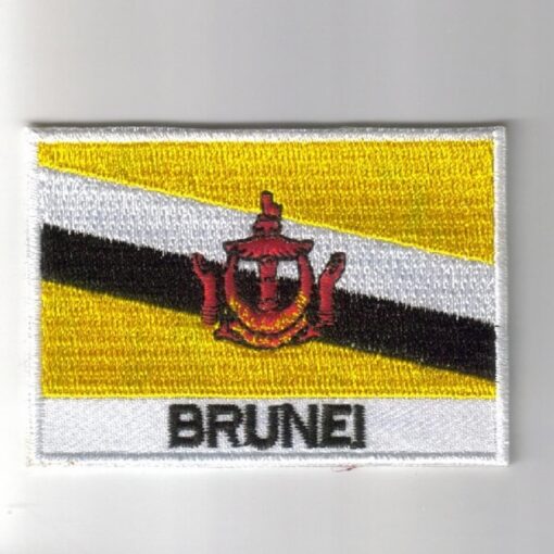 Brunei embroidered patches - country flag Brunei patches / iron Brunei on badges