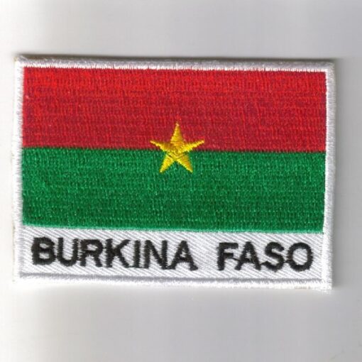 Burkina embroidered patches - country flag Burkina patches / iron Burkina on badges