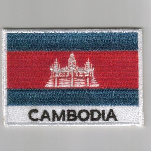 Cambodia embroidered patches - country flag Cambodia patches / iron Cambodia on badges