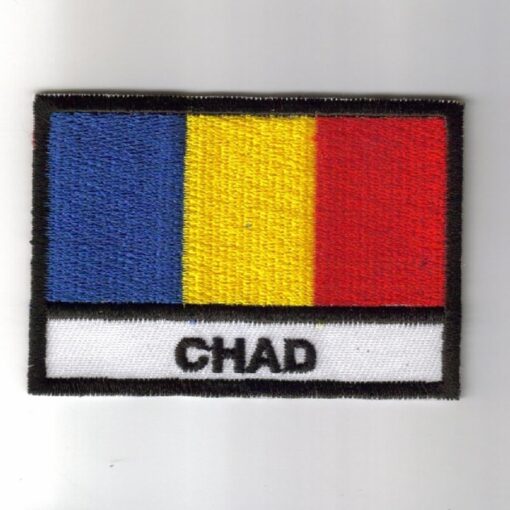 Chad embroidered patches - country flag Chad patches / iron on badges