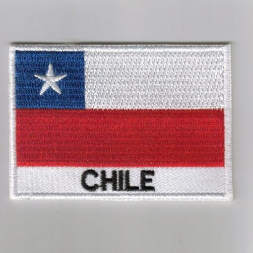 Chile embroidered patches - country flag Chile patches / iron on badges