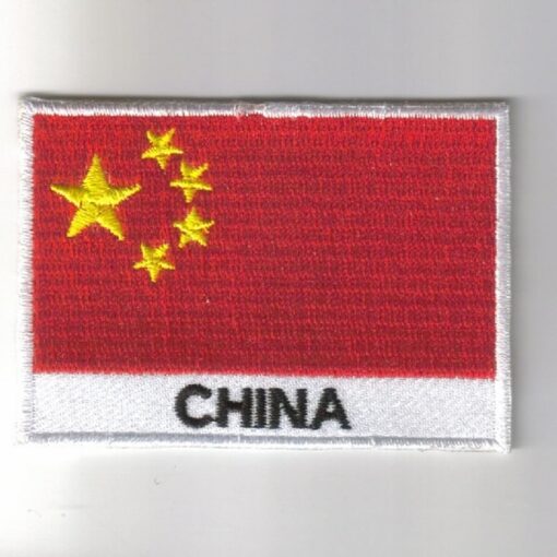 China embroidered patches - country flag China patches / iron on badges