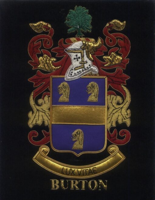 Burton Family Crest /  Burton Coat of arms