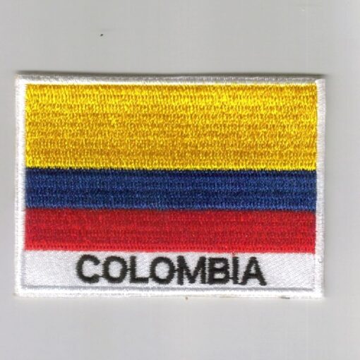 Colombia embroidered patches - country flag Colombia patches / iron on badges