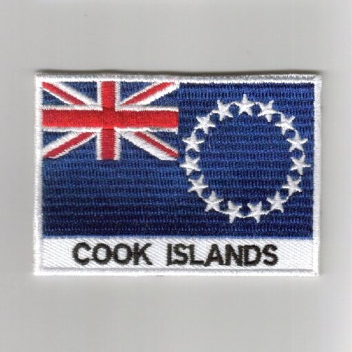 Cook-Islands embroidered patches - country flag Cook-Islands patches / iron on badges