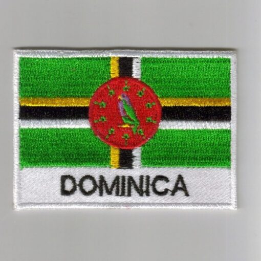 Dominica embroidered patches - country flag Dominica patches / iron on badges