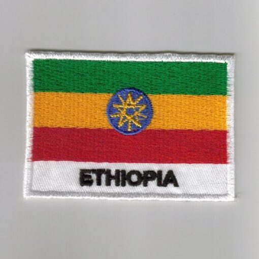 Ethiopia embroidered patches - country flag Ethiopia patches / iron on badges