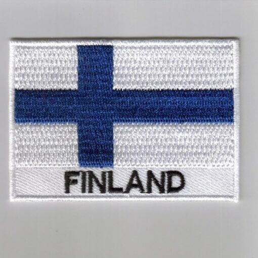 Finland embroidered patches - country flag Finland patches / iron on badges