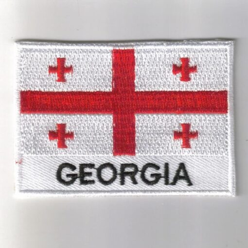 Georgia embroidered patches - country flag Georgia patches / iron on badges