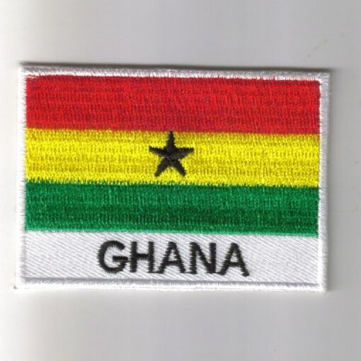 Ghana embroidered patches - country flag Ghana patches / iron on badges