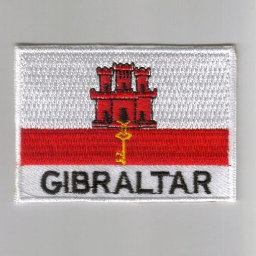 Gibraltar embroidered patches - country flag Gibraltar patches / iron on badges