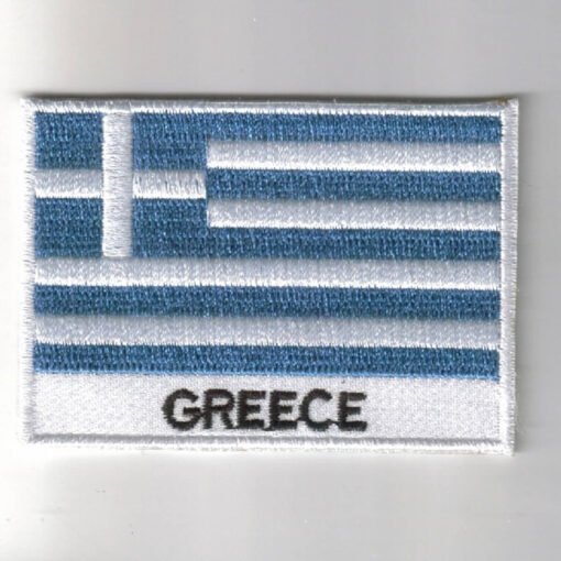 Greece embroidered patches - country flag Greece patches / iron on badges