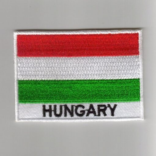 Hungary embroidered patches - country flag Hungary patches / iron on badges