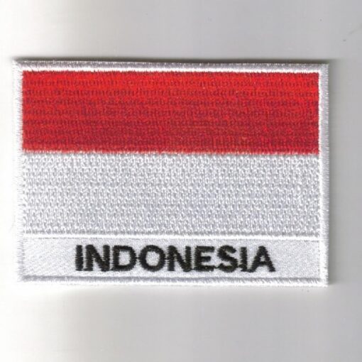 Indonesia embroidered patches - country flag Indonesia patches / iron on badges