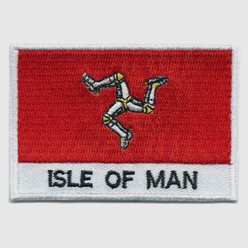 Isle-of-man embroidered patches - country flag Isle-of-man patches / iron on badges