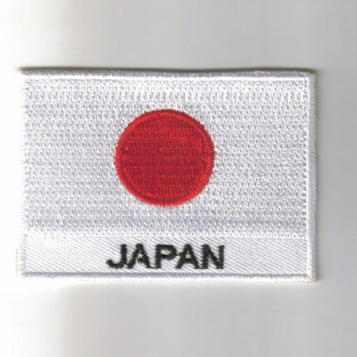 Japan embroidered patches - country flag Japan patches / iron on badges