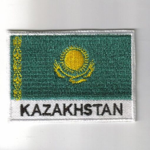 Kazakhstan embroidered patches - country flag Kazakhstan patches / iron on badges