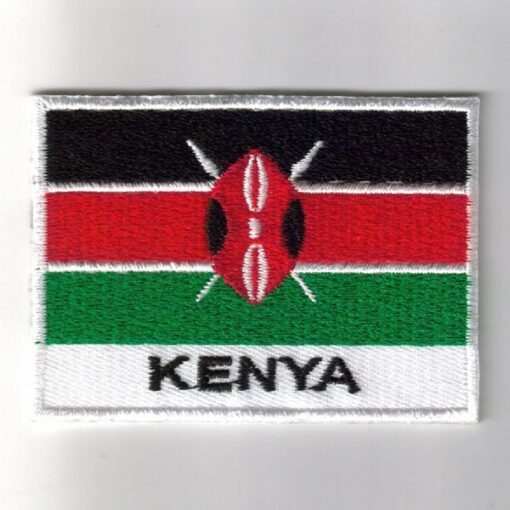 Kenya embroidered patches - country flag Kenya patches / iron on badges