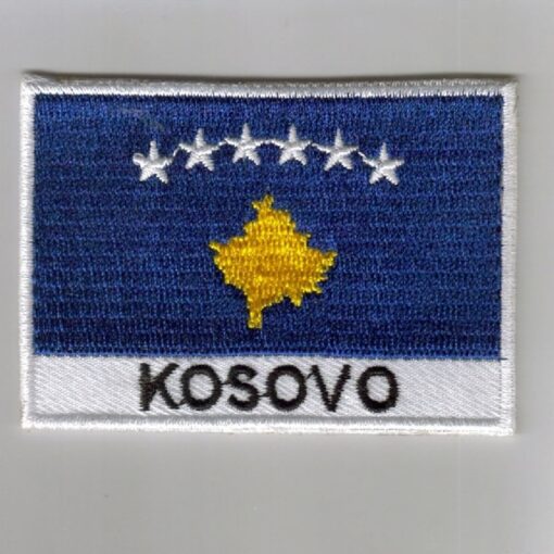 Kosovo embroidered patches - country flag Kosovo patches / iron on badges