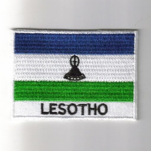 Lesotho embroidered patches - country flag Lesotho patches / iron on badges