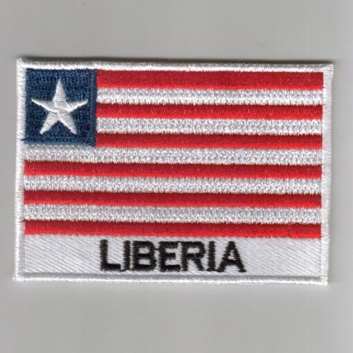 Liberia embroidered patches - country flag Liberia patches / iron on badges