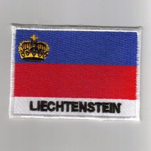 Liechtenstein embroidered patches - country flag Liechtenstein patches / iron on badges