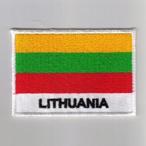 Lithuania embroidered patches - country flag Lithuania patches / iron on badges