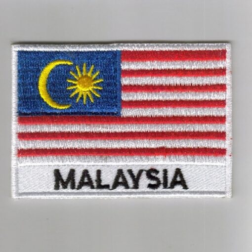 Malaysia embroidered patches - country flag Malaysia patches / iron on badges