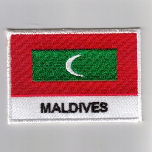 Maldives embroidered patches - country flag Maldives patches / iron on badges