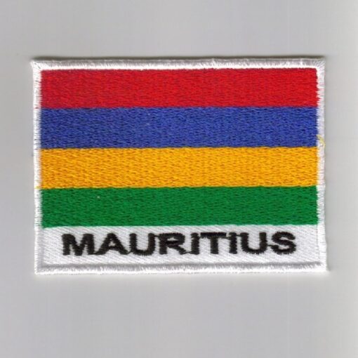 Mauritius embroidered patches - country flag Mauritius patches / iron on badges