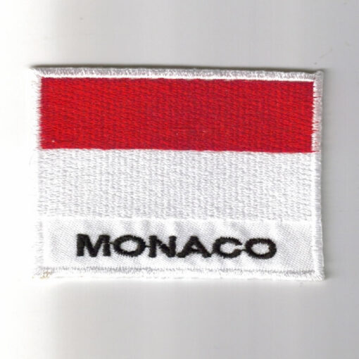 Monaco embroidered patches - country flag Monaco patches / iron on badges