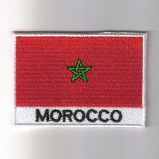 Morocco embroidered patches - country flag Morocco patches / iron on badges