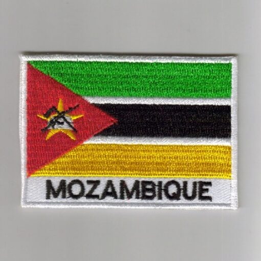 Mozambique embroidered patches - country flag Mozambique patches / iron on badges