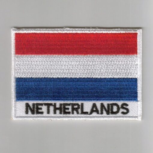 Netherlands embroidered patches - country flag Netherlands patches / iron on badges