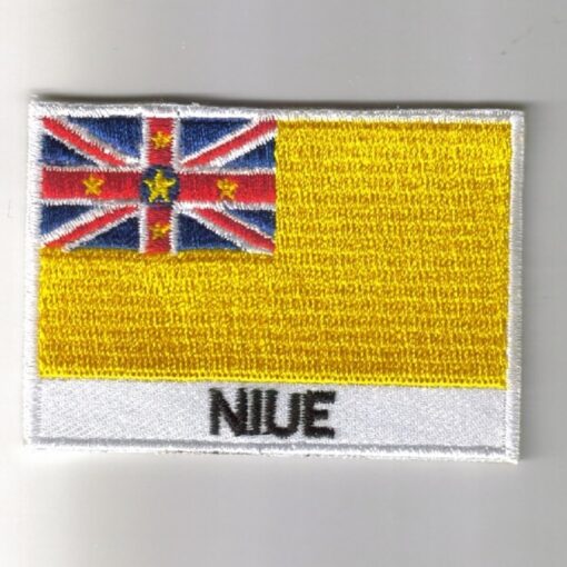 Niue embroidered patches - country flag Niue patches / iron on badges