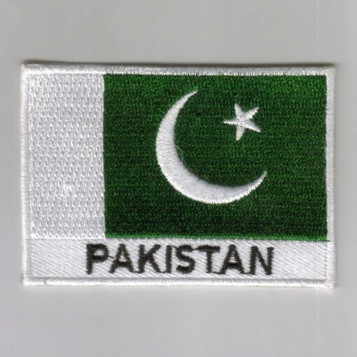 Pakistan embroidered patches - country flag Pakistan patches / iron on badges