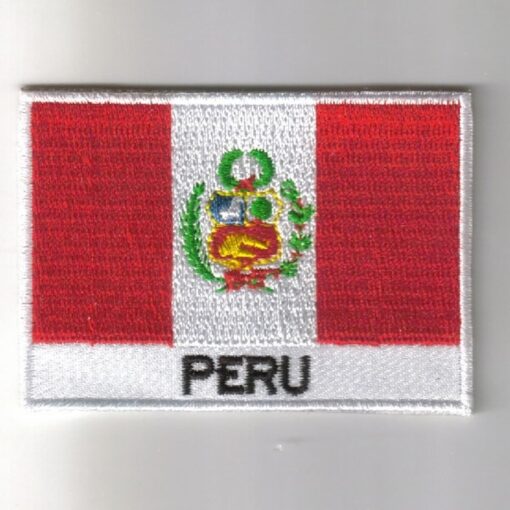 Peru embroidered patches - country flag Peru patches / iron on badges