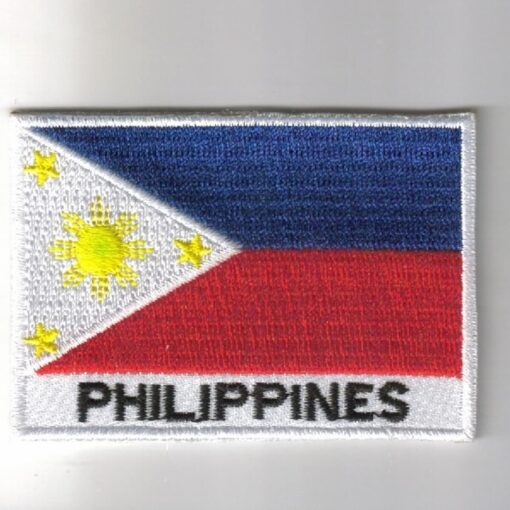 Philippines embroidered patches - country flag Philippines patches / iron on badges