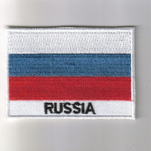 Russia embroidered patches - country flag Russia patches / iron on badges