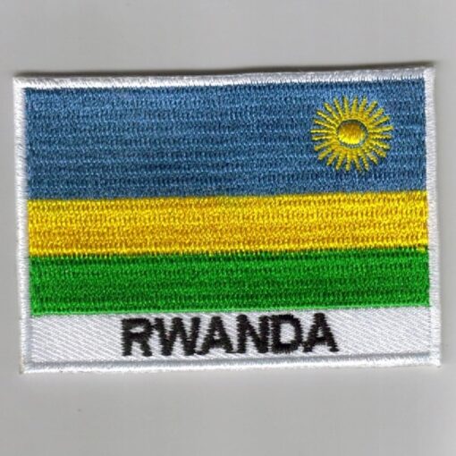 Rwanda embroidered patches - country flag Rwanda patches / iron on badges