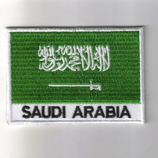 Saudi-arabia embroidered patches - country flag Saudi-arabia patches / iron on badges