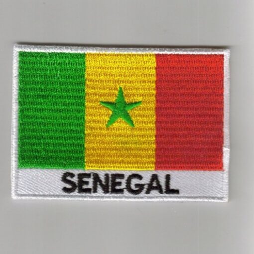 Senegal embroidered patches - country flag Senegal patches / iron on badges