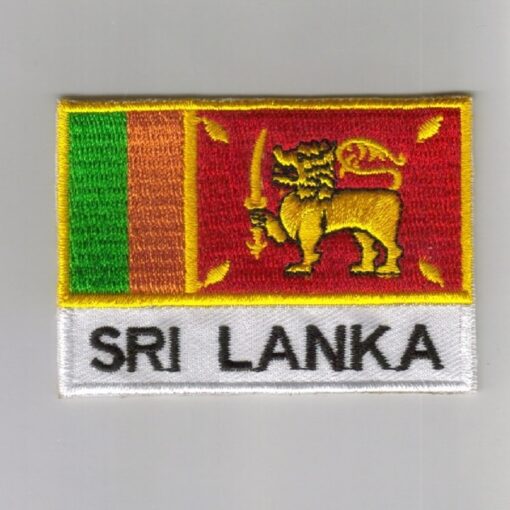 Sri-Lanka embroidered patches - country flag Sri-Lanka patches / iron on badges