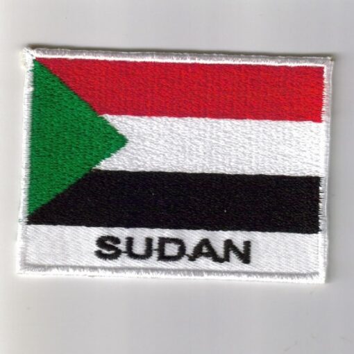 Sudan embroidered patches - country flag Sudan patches / iron on badges