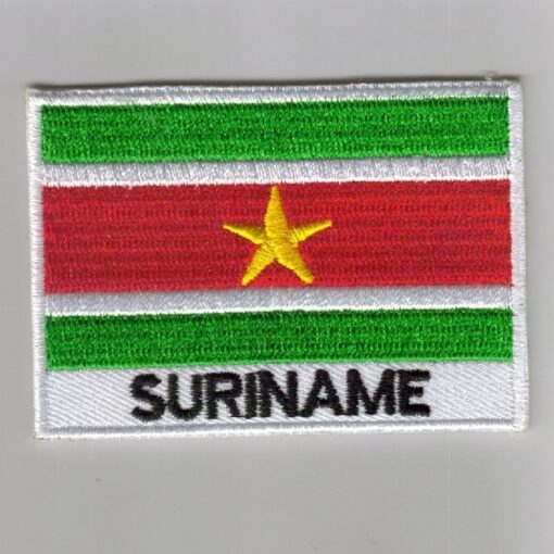 Suriname embroidered patches - country flag Suriname patches / iron on badges