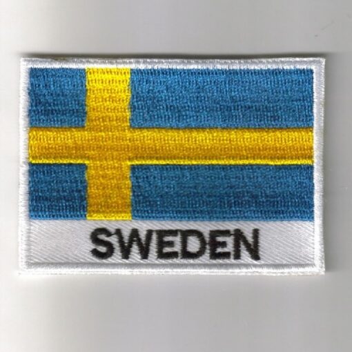 Sweden embroidered patches - country flag Sweden patches / iron on badges