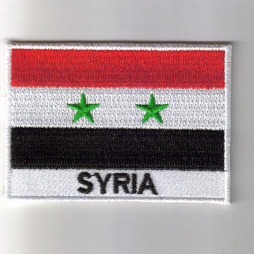 Syria embroidered patches - country flag Syria patches / iron on badges