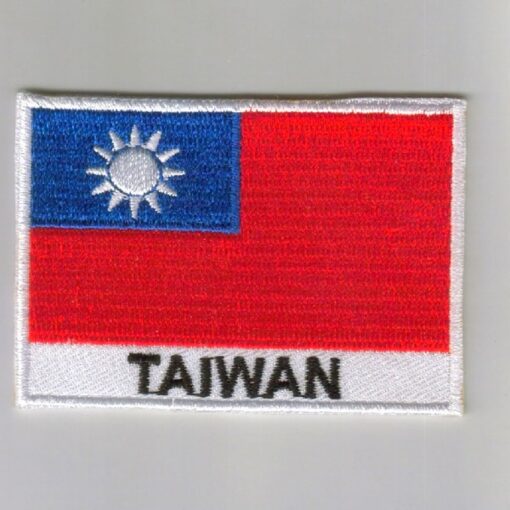 Taiwan embroidered patches - country flag Taiwan patches / iron on badges